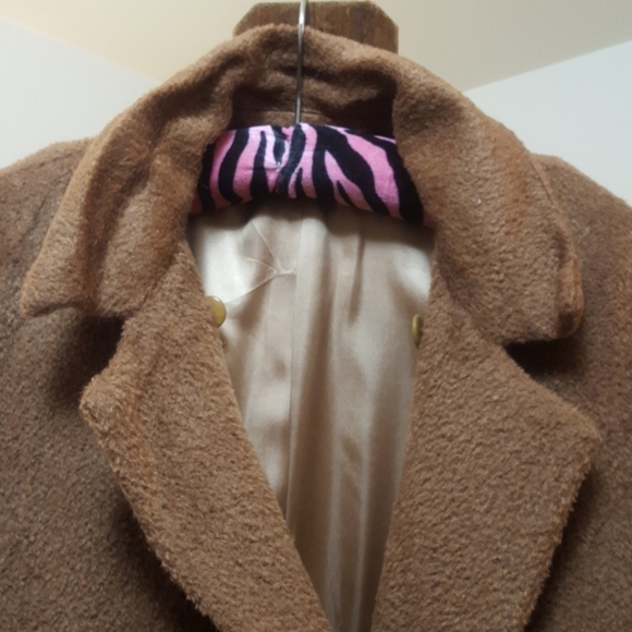 Max Studio Y2K Brown Fur Collar Coat - Picture 8 of 10